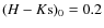 $(H-K{\rm s})_{0}=0.2$
