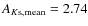 $A_{K{\rm s}, {\rm mean}}=2.74$