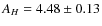 $A_{H}=4.48\pm0.13$