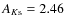 $A_{K{\rm s}}=2.46$