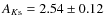 $A_{K{\rm s}}=2.54\pm0.12$