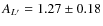 $A_{L'}=1.27\pm0.18$