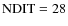 ${\rm NDIT}=28$