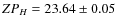 $ZP_{H}=23.64\pm0.05$
