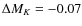 $\Delta M_{K}=-0.07$