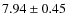 $7.94\pm0.45$