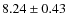 $8.24\pm0.43$
