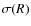$\sigma(R)$
