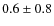$0.6\pm0.8$