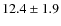 $12.4\pm1.9$