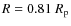 $R=0.81~R_{\rm p}$