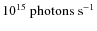 $10^{15}~{\rm photons~s}^{-1}$
