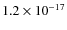 $1.2\times10^{-17}$