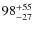 $\rm 98^{+55}_{-27}$