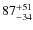 $\rm 87^{+51}_{-34}$