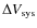 $\Delta V_{\rm sys}$