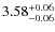 $3.58_{\rm -0.06}^{+0.06}$