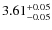 $3.61_{\rm -0.05}^{+0.05}$