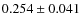 $0.254\pm0.041$