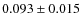 $0.093\pm0.015$