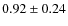 $0.92\pm0.24$