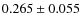 $0.265\pm0.055$