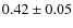 $0.42\pm0.05$