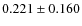 $0.221\pm0.160$