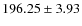 $ 196.25 \pm 3.93 $