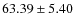 $ 63.39 \pm 5.40 $