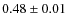 $ 0.48 \pm 0.01 $