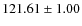 $ 121.61 \pm 1.00 $