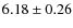 $ 6.18 \pm 0.26 $