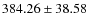 $ 384.26 \pm 38.58 $