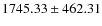$ 1745.33 \pm 462.31 $