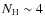 $N_{\rm H} \sim 4$