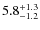 $\rm 5.8^{+1.3}_{-1.2}$