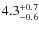 $\rm 4.3^{+0.7}_{-0.6}$