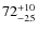 $\rm 72^{+10}_{-25}$