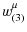 $\displaystyle w^{\mu}_{(3)}$