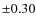 $\pm0.30$