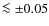 $\la \pm 0.05$