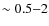 $\sim 0.5{-}2$