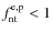 $f_{\rm nt}^{\rm e,p}<1$