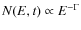 $N(E,t)\propto E^{-\Gamma}$