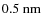$0.5 \ {\rm nm}$
