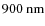 $900 \ {\rm nm}$