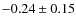 $-0.24\pm0.15$