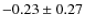 $-0.23\pm0.27$