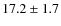 $17.2\pm1.7$